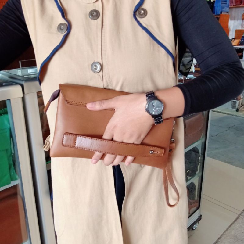 handbag kulit 2 lapis / dompet kulit