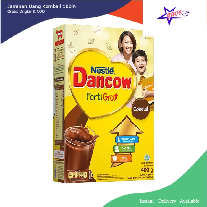 [ COD ] Dancow Instant Coklat 400 gram