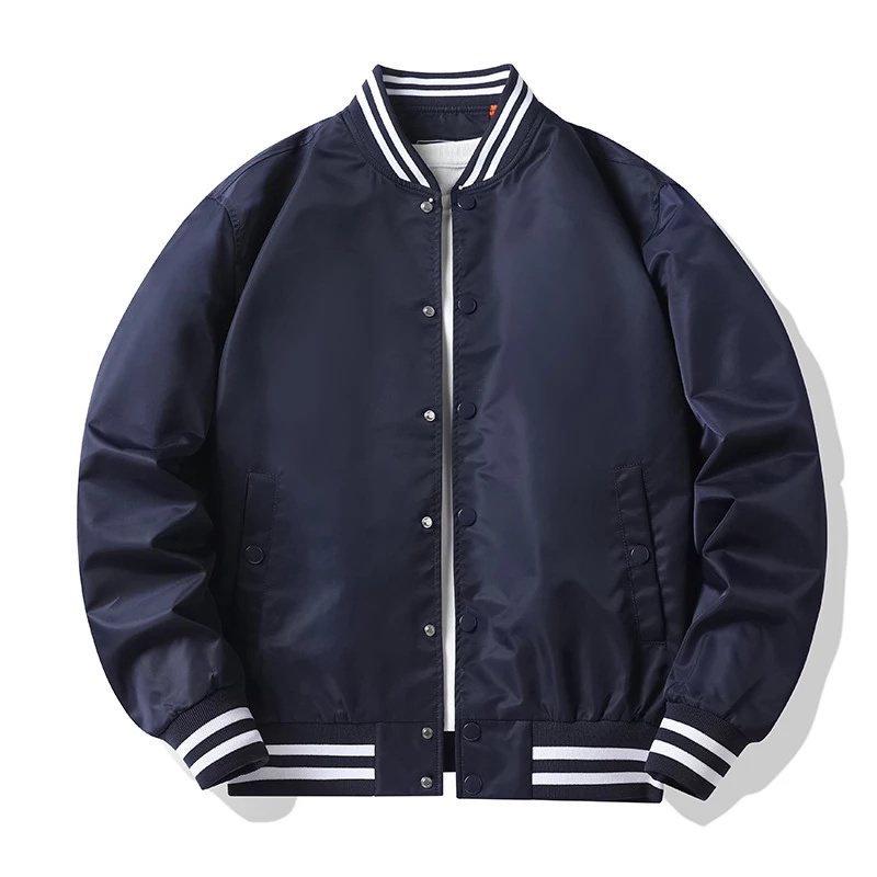 Jaket Varsity Basic Parasut Polyester Pria Original