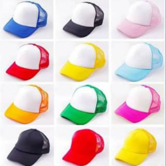 Topi trucker anak polos