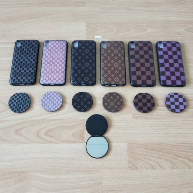 Fuze Case Branded + Pop Socket Mirror Xiaomi Redmi 7A