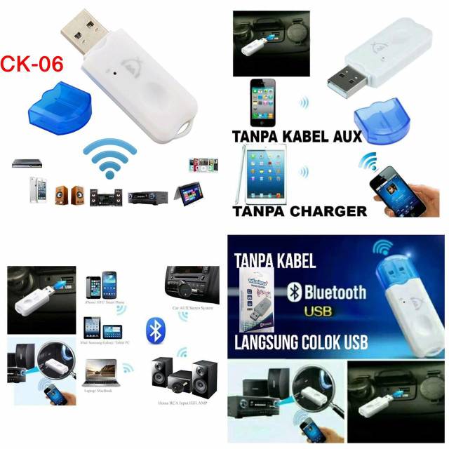 BLUETOOTH RECEIVER CK06 TANPA KABEL