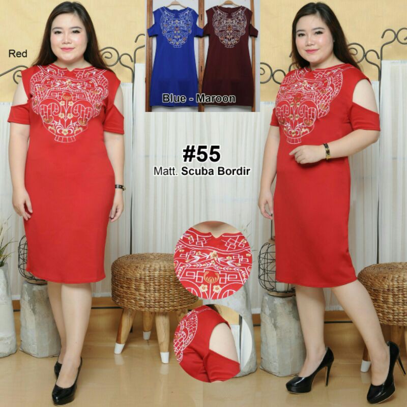 dress imlek jumbo