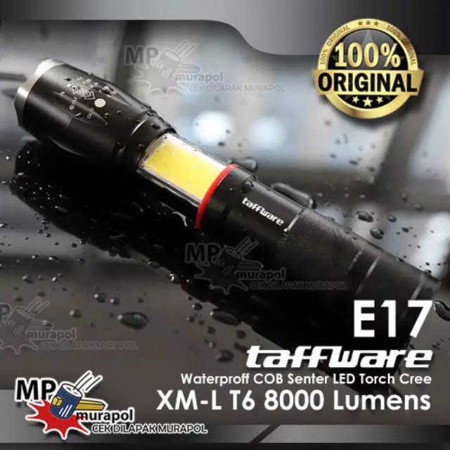 Senter Camping Led Flashlight E17 COB 8000LM
