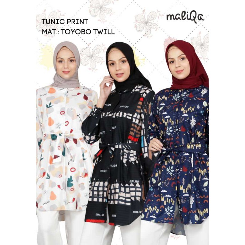 kemeja tunik maliqa