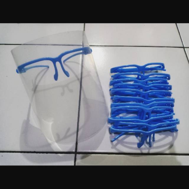 Face Shield Kacamata Biru