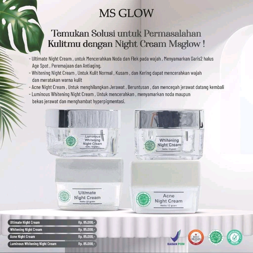ms glow night cream