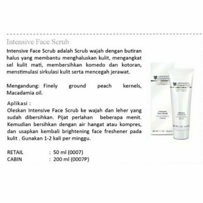 Intensive Face Scrub Janssen Cosmetics