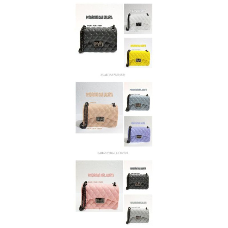 Tas classic diamond jelly matte