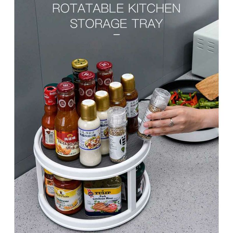 Rak Botol Tempat Bumbu Dapur Kitchen Model Putar<br/>