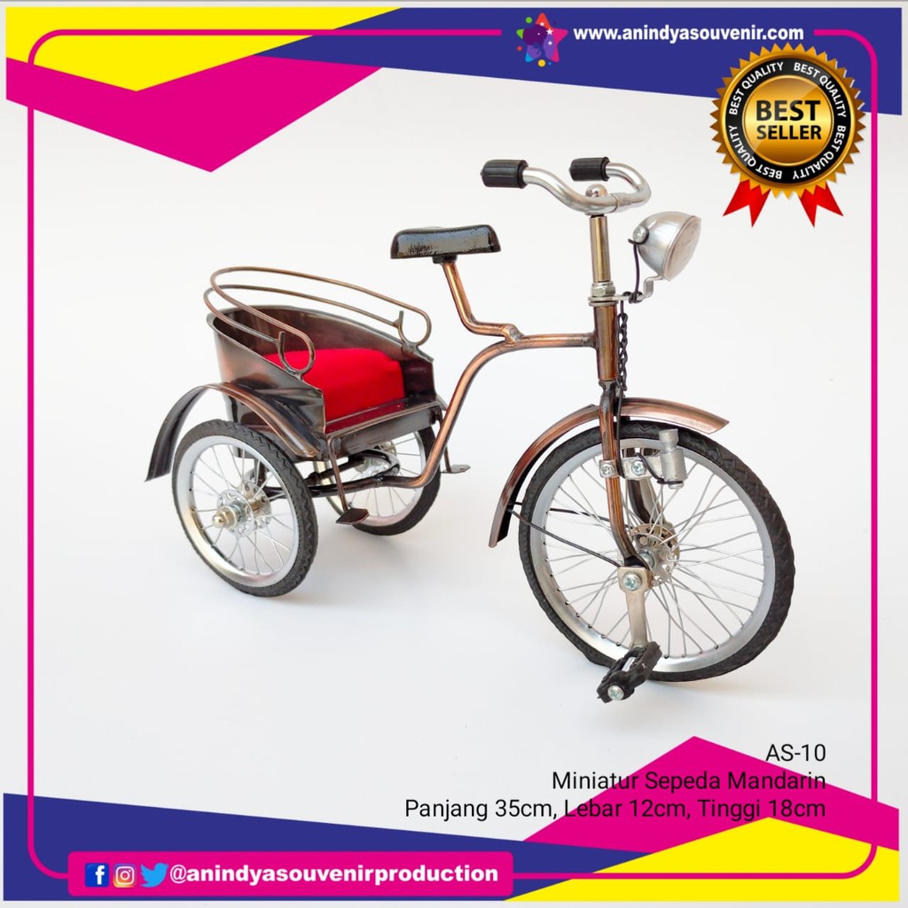 Miniatur Sepeda Mandarin Lucu