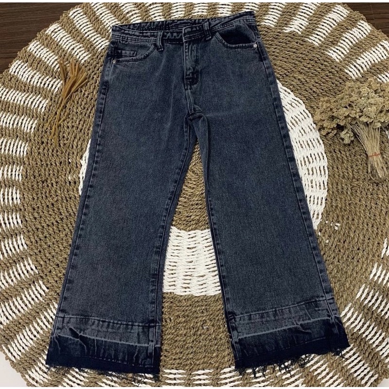Kulot jeans snow black