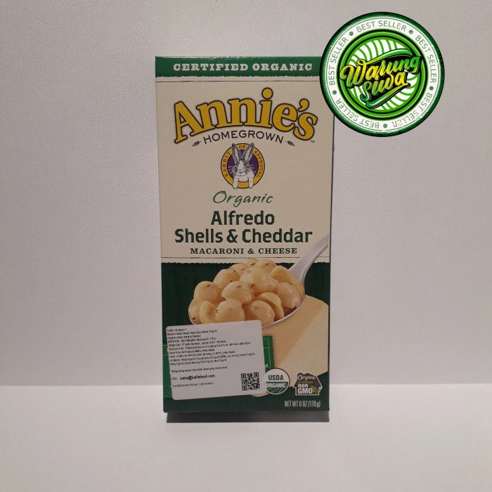 annie's alfredo shells & cheddar 170gr