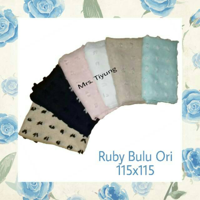 Promo!! Linen ruby bulu uk. Asli 115* /ruby murah segiempat