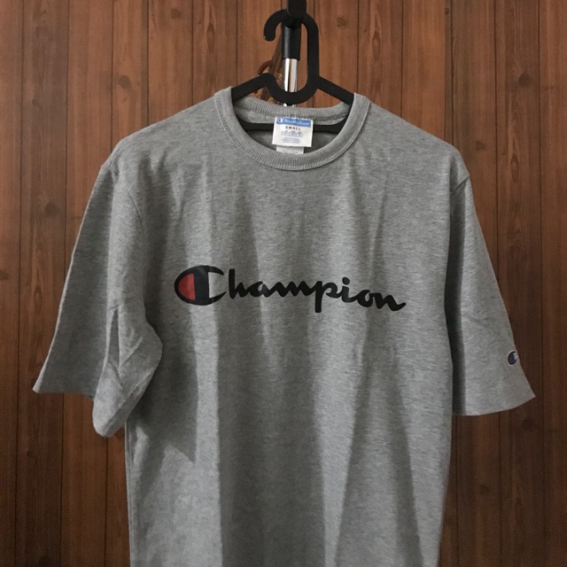 Champion Script Logo Tee Reverse Weave ( 100% Original )
