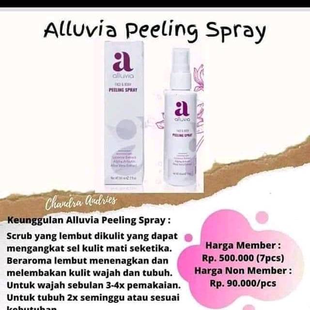 Alluvia peeling spray