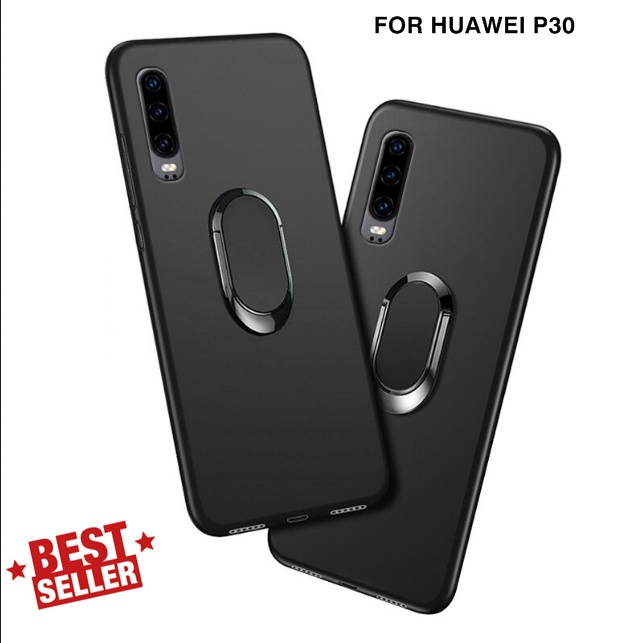 Case Huawei P30 RING Bracket Magnetic Slim Matte Macaron Softcase