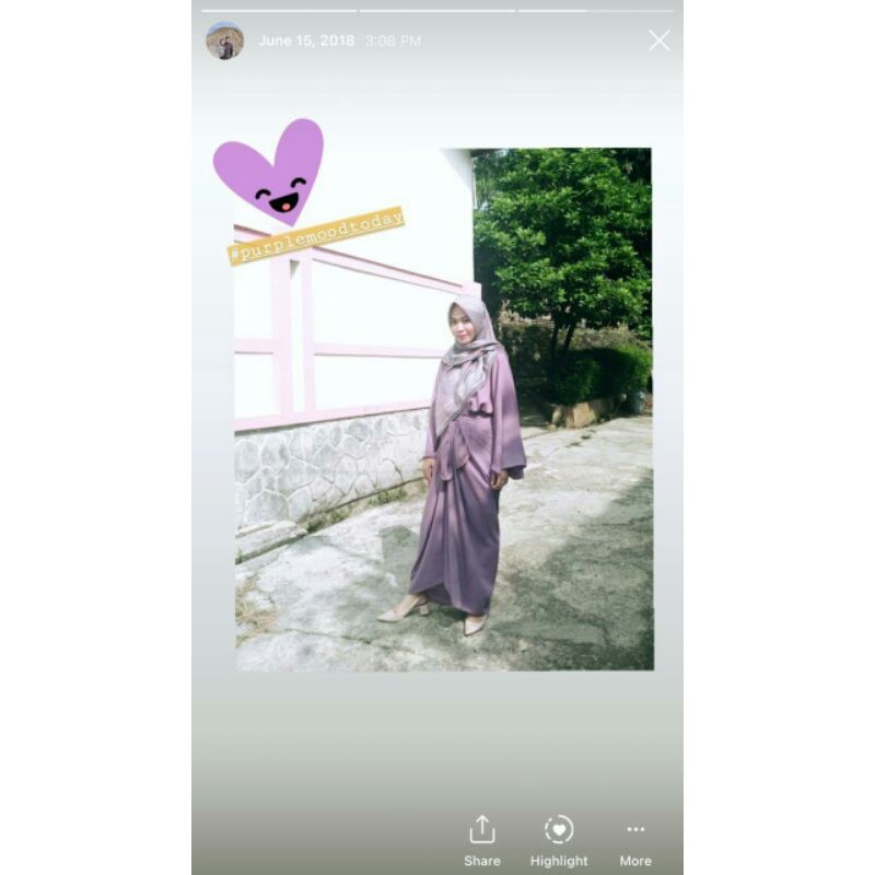 kaftan ikat ungu
