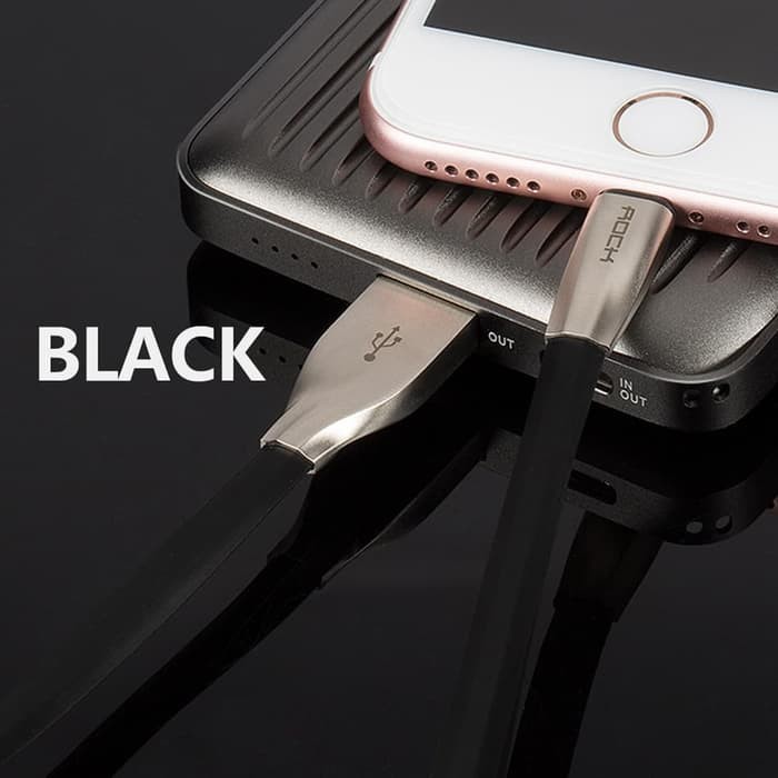 ROCK -  SALMON Type C Fast Charge Charge 3A & Sync Premium Flat Cable
