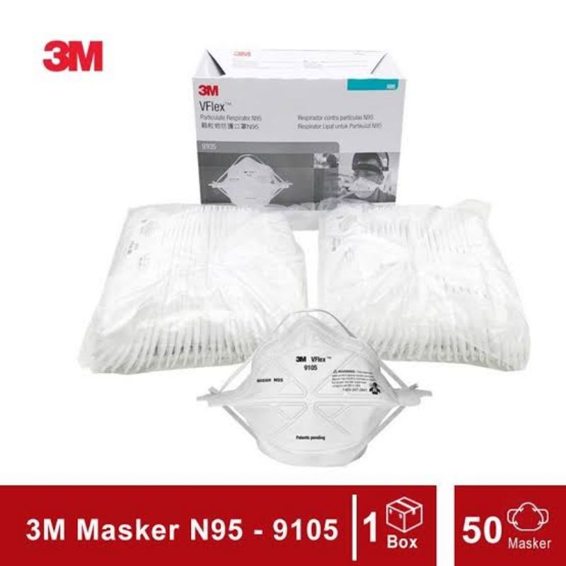 3M masker vflex isi 50 pcs
