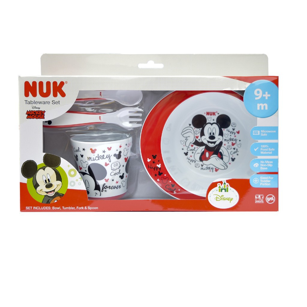 NUK Mickey Tableware 4Pcs Set 9Mth+