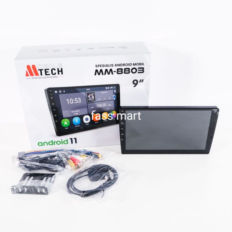 Head Unit Android  Mtech Bbe MM-8803 Layar 9 Inch Voice Command IPS Carplay