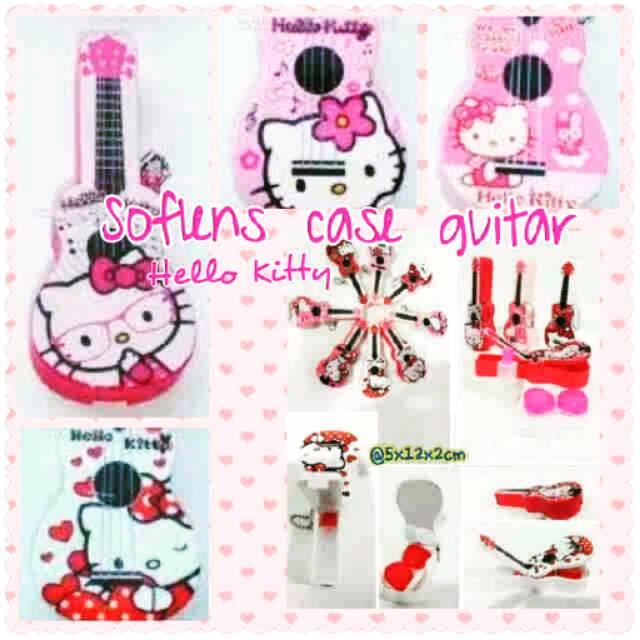 Softlens case guitar hello kitty