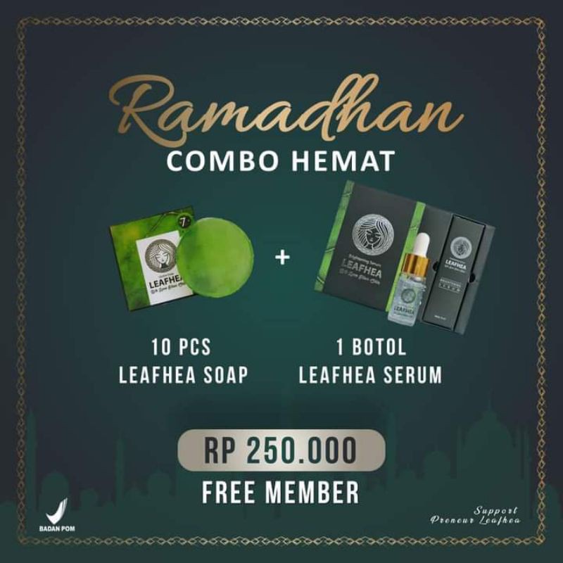 COD - PAKET COMBO 10pcs Sabun Leafhea + 1 Serum Leafhea