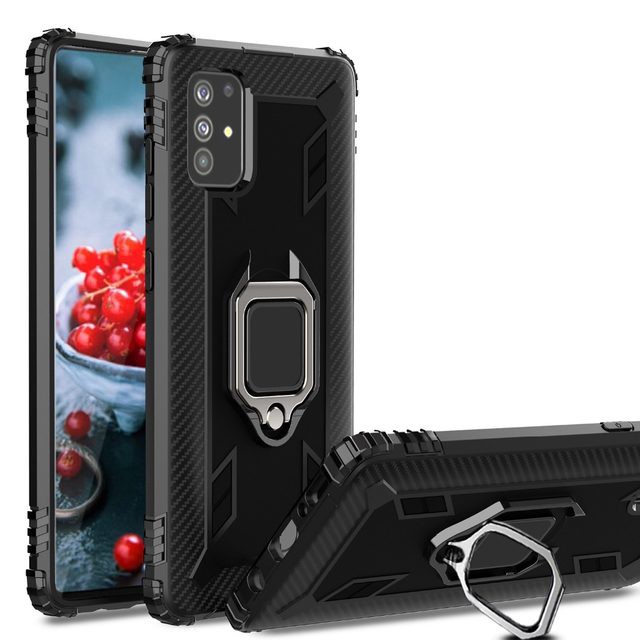 Case OPPO A92 A52 SOFT CASE CARBON RING HOLDER Casing