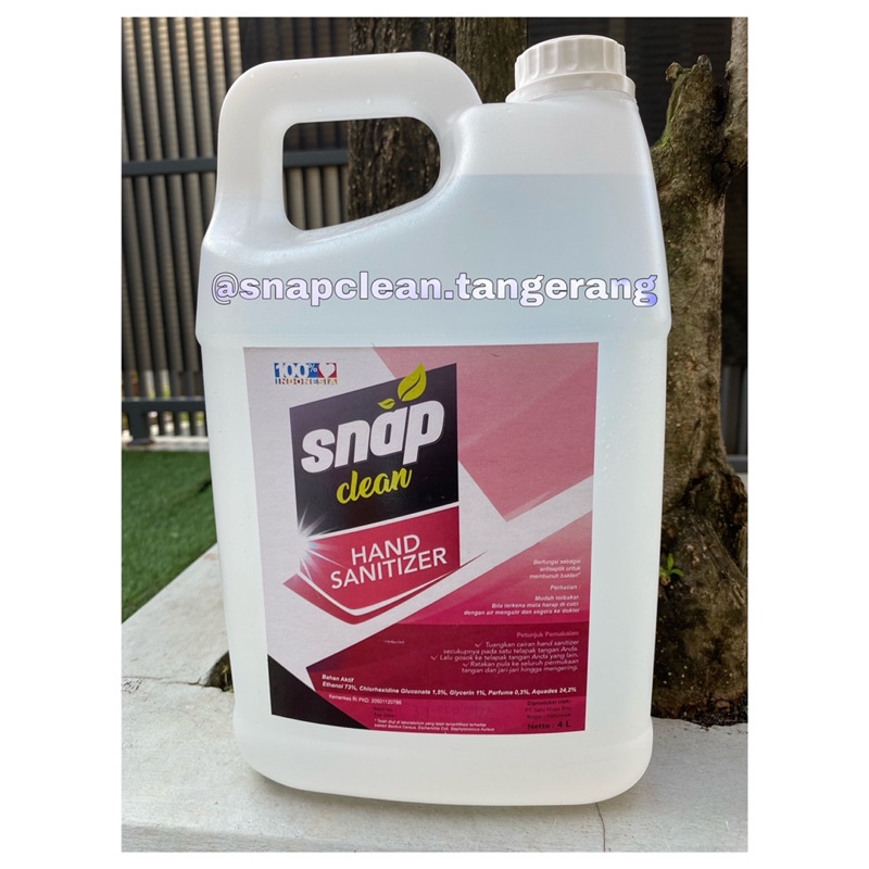 SNAP CLEAN HANDSANITIZER 4 LITER