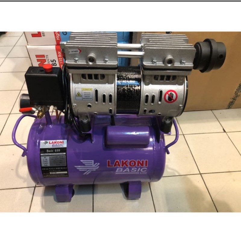 Lakoni Basic 25S Kompresor udara Oilless Basic 25 S Silent tanpa oli