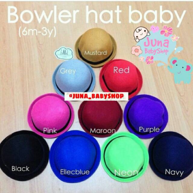 BOWLER BABY HAT