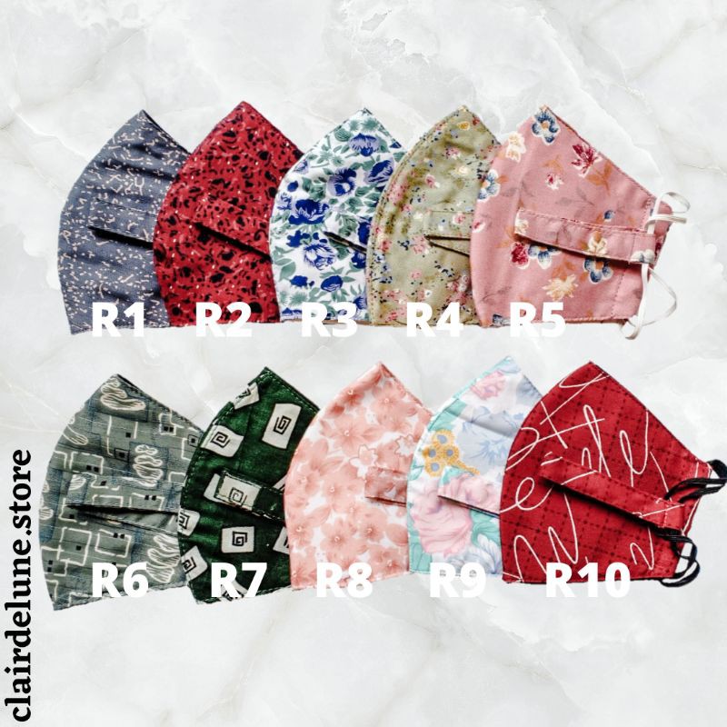 Masker Kain 3 Lapis headloop