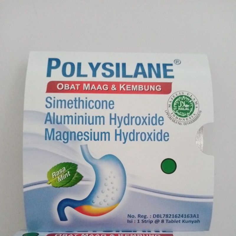 Polysilane tablet kunyah 1 strip 8 tablet