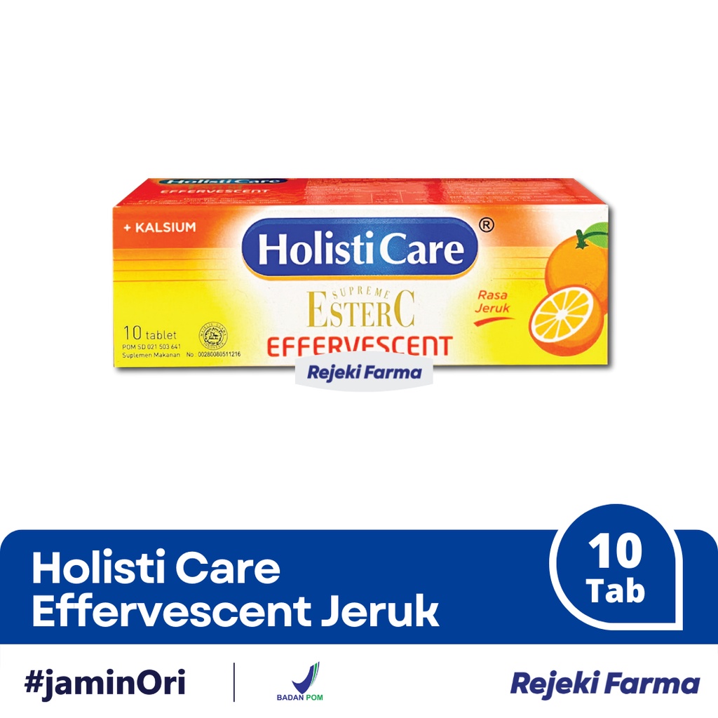 HOLISTICARE ESTER C EFFERVESCENT 10 Tablet - Rasa Jeruk / Orange