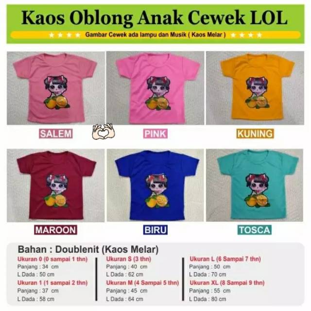 Kaos Led cewek (D)