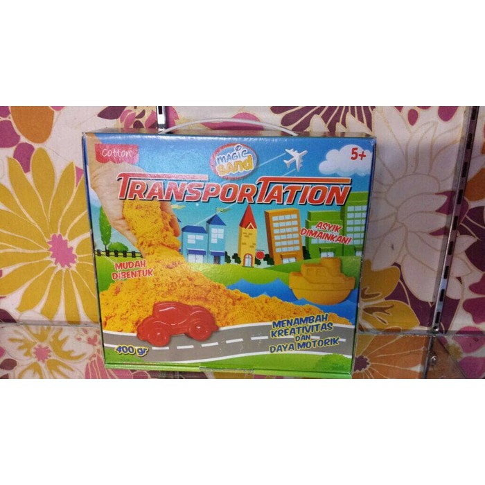 mainan magic sand transportation