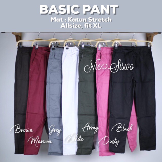 grosirsolo  BASIC PANT JUMBO katun strech