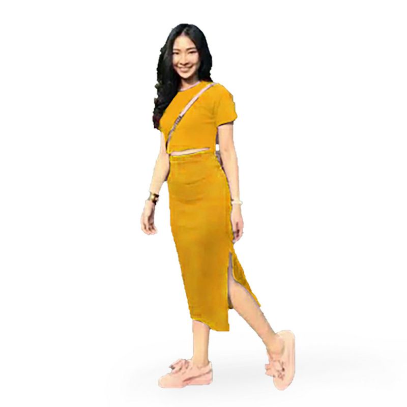 setelan kiyora mustard