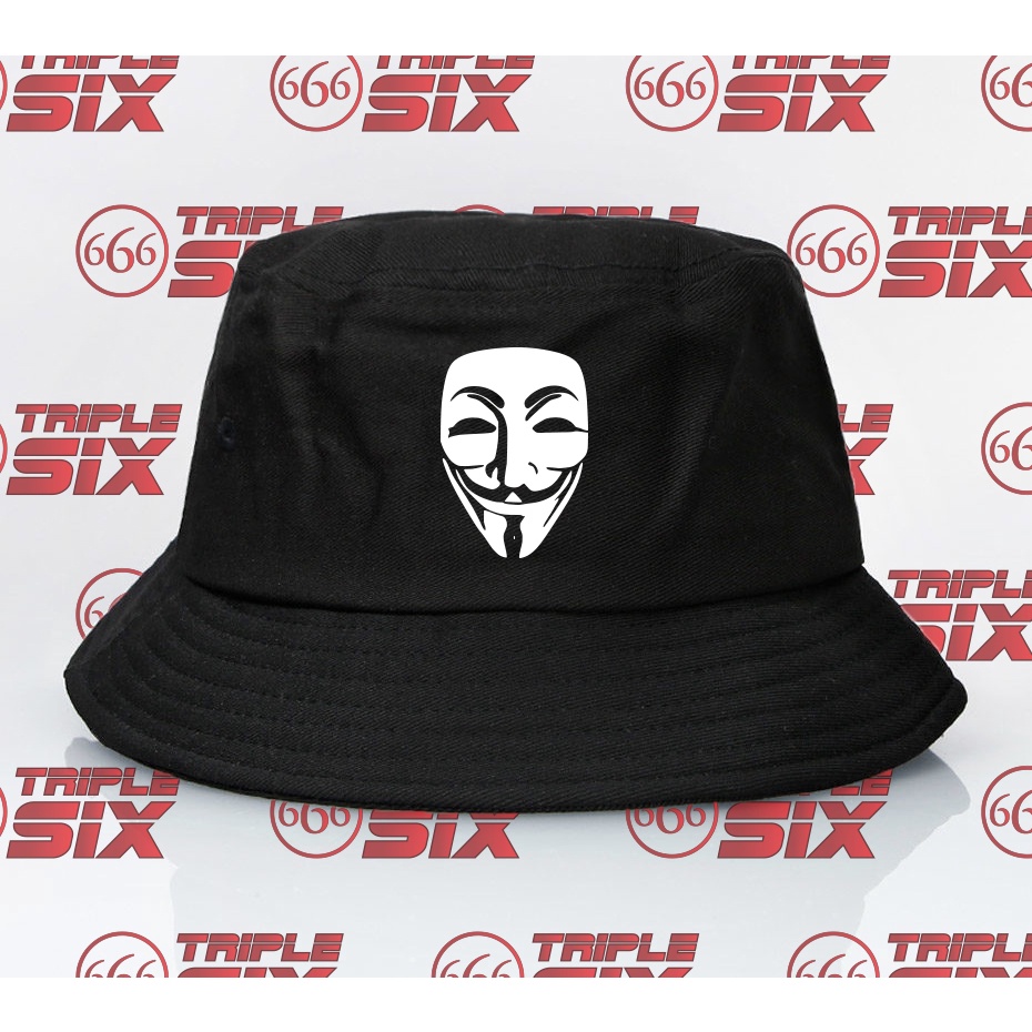 Topi Bucket Anonymous Hacker Mask