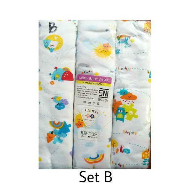 Bedong Cotton Kaos Libby (3 pc)