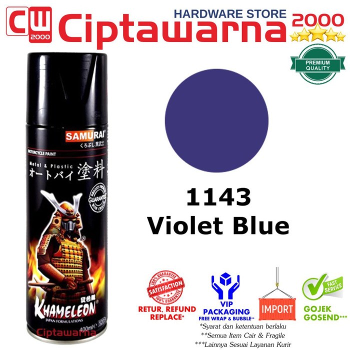 Cat Semprot Samurai 1143 Violet Blue 400ml
