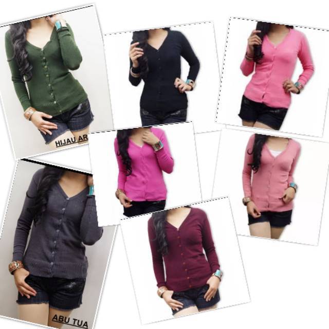 cardigan basic-kardigan rajut wanita