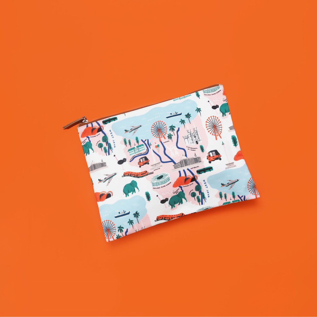 Rectangle Pouch Jakarta Map