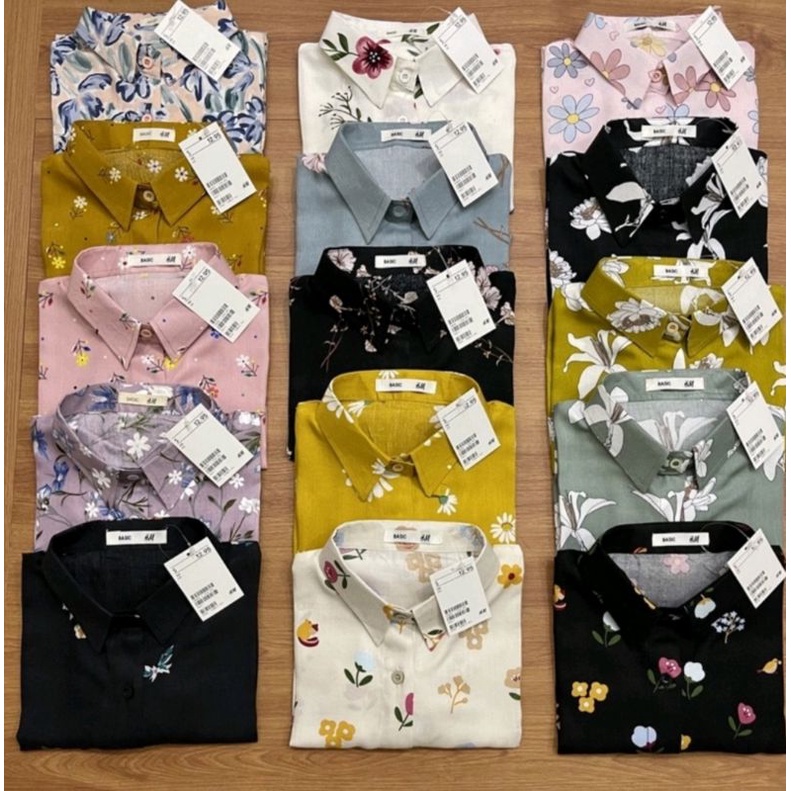 KEMEJA H&M MOTIF