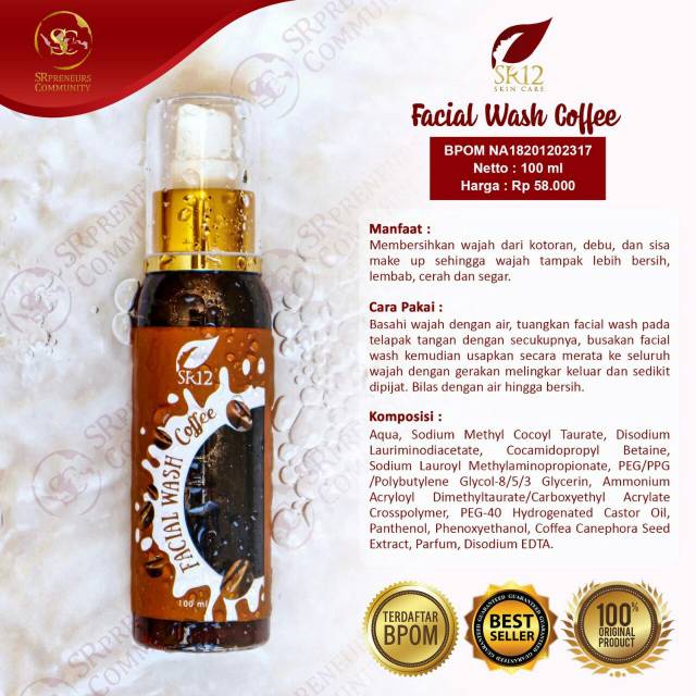 Facial wash coffee
