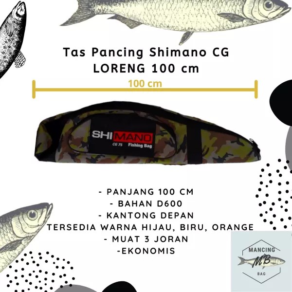 Tas Pancing CG Loreng 100 cm
