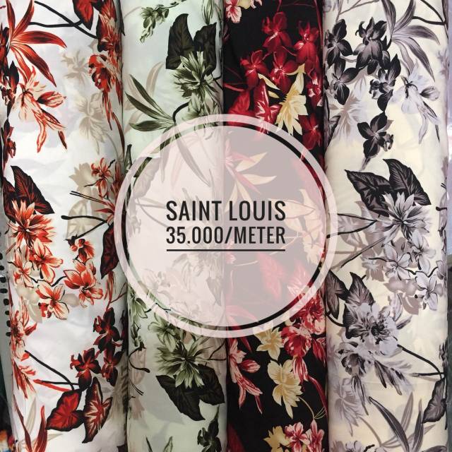 Kain Saint Louis Motif Bunga