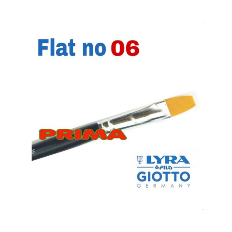 Kuas Lyra datar / flat no 06