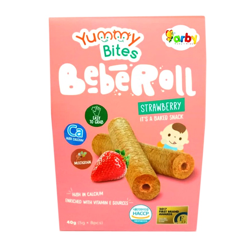 Yummy Bites Bebe Roll Strawber 40Gr